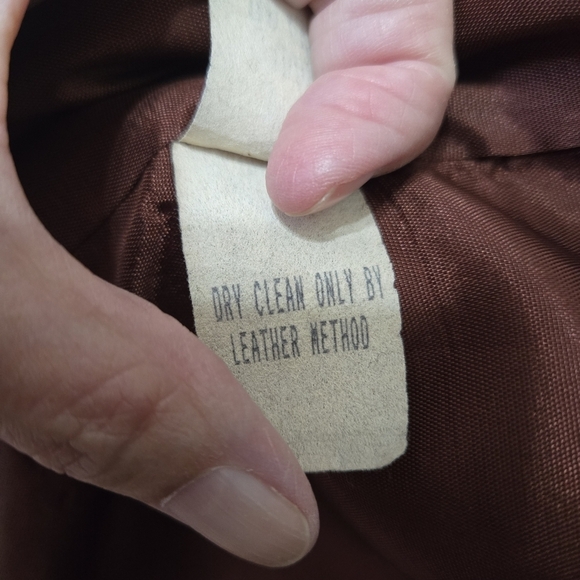 Vintage Donny Brook Brown Wool With Leather Fringe Size L - Picture 3 of 14